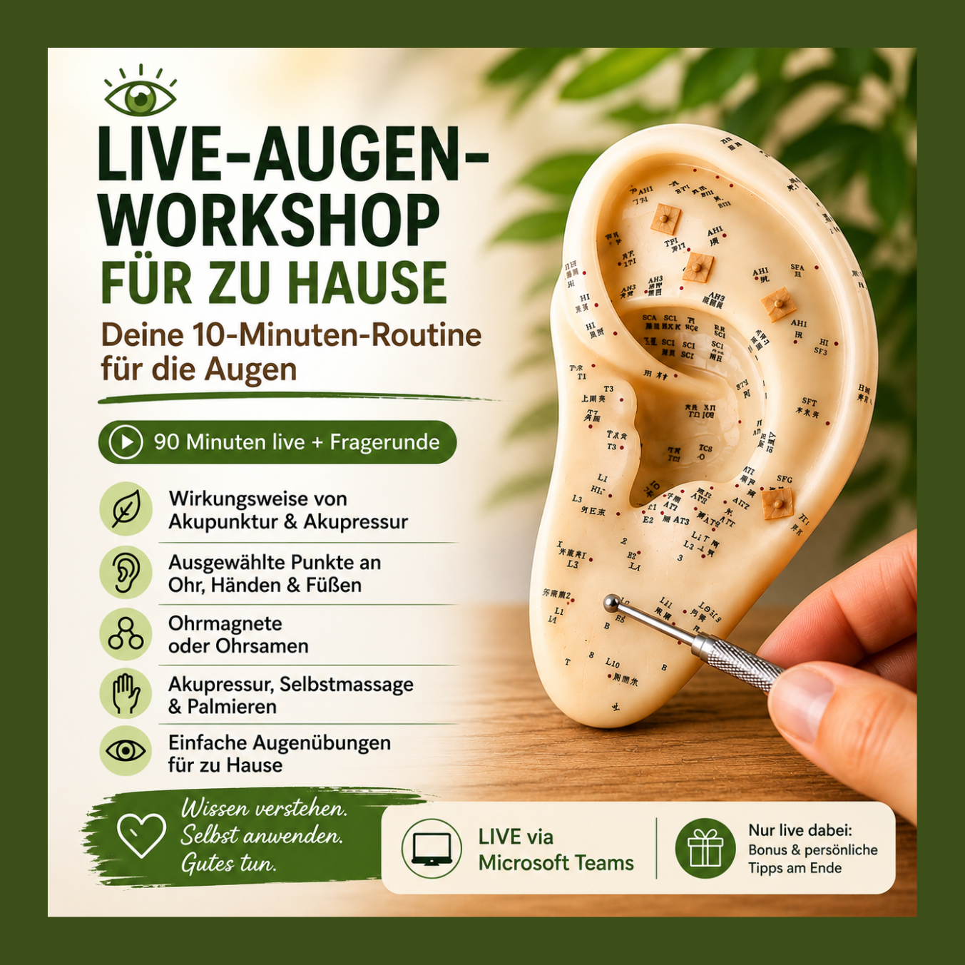 Live-Augen-Workshop für zu Hause – Deine 10-Minuten-Routine für die Augen